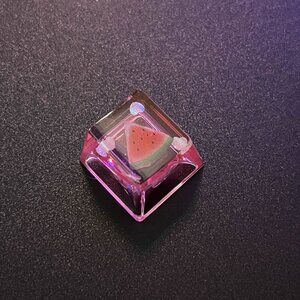 Pink Translucent Watermelon keycap for OEM Keyboard with cross axis